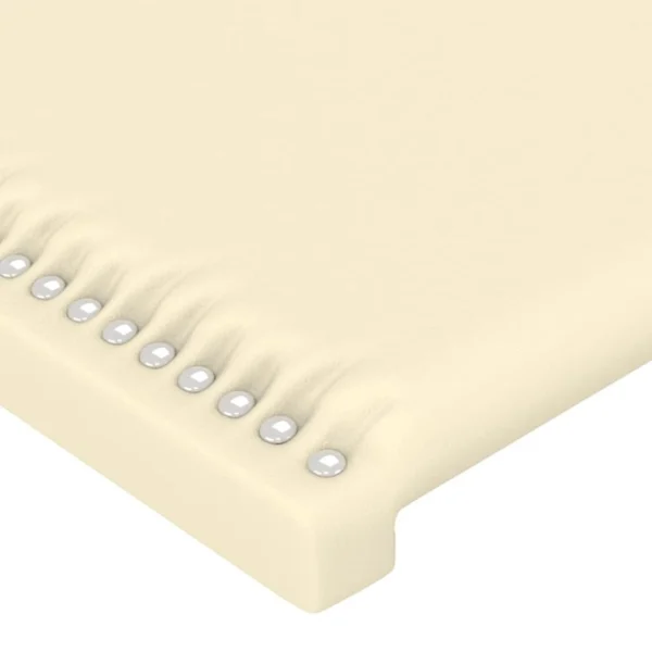 boutiqued pas cher VidaXL Tête De Lit à LED Crème 144x5x78/88 Cm Similicuir 5