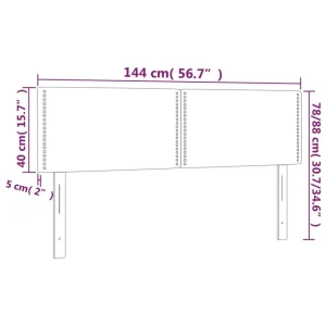 boutiqued pas cher VidaXL Tête De Lit à LED Crème 144x5x78/88 Cm Similicuir 15