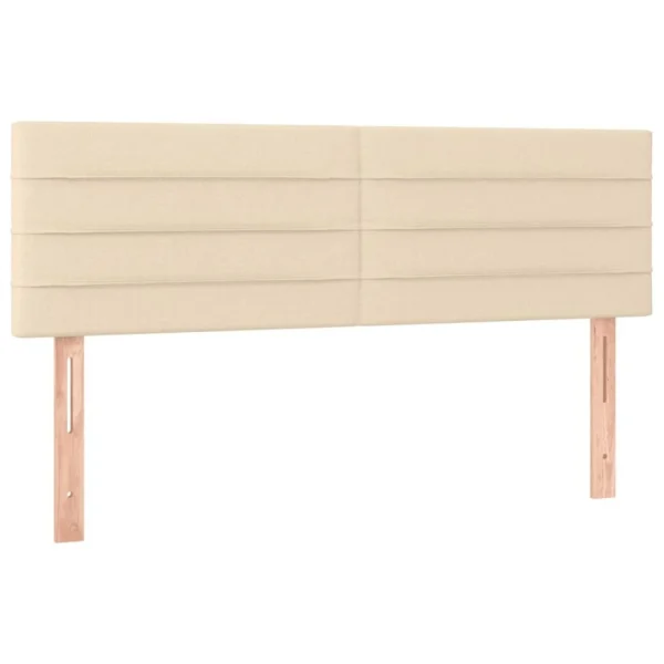 Top ventes VidaXL Tête De Lit à LED Crème 144x5x78/88 Cm Tissu 4