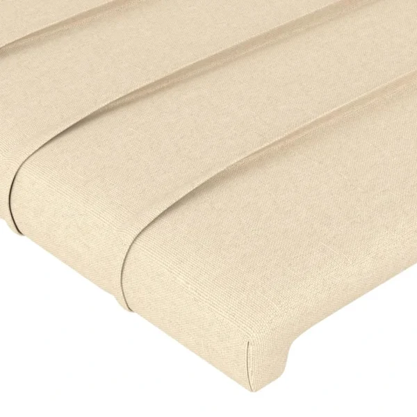 Top ventes VidaXL Tête De Lit à LED Crème 144x5x78/88 Cm Tissu 5