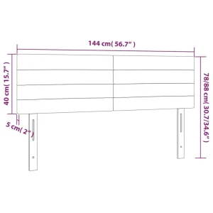 Top ventes VidaXL Tête De Lit à LED Crème 144x5x78/88 Cm Tissu 15