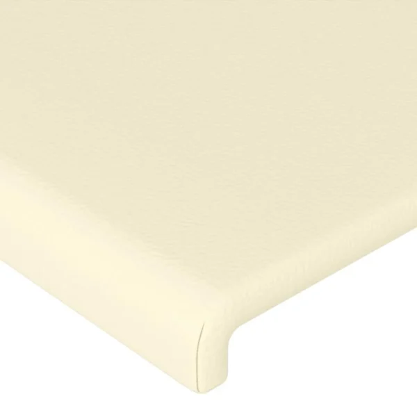 boutiqued pas cher VidaXL Tête De Lit à LED Crème 147x16x118/128 Cm Similicuir 5