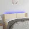 VidaXL Tête De Lit à LED Crème 147x16x78/88 Cm Similicuir à prix d'occasion 17