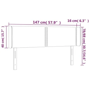 VidaXL Tête De Lit à LED Crème 147x16x78/88 Cm Similicuir à prix d'occasion 15