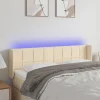 VidaXL Tête De Lit à LED Crème 147x16x78/88 Cm Tissu Meilleur Service 17