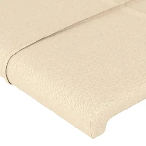 VidaXL Tête De Lit à LED Crème 147x16x78/88 Cm Tissu Meilleur Service 13