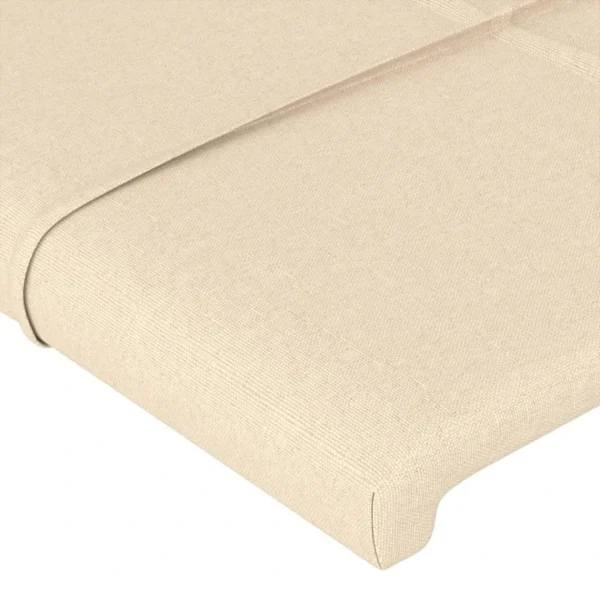 VidaXL Tête De Lit à LED Crème 147x16x78/88 Cm Tissu Meilleur Service 5