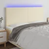 VidaXL Tête De Lit à LED Crème 160x5x118/128 Cm Similicuir magasin en ligne 17