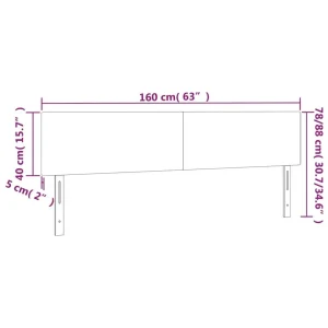 VidaXL Tête De Lit à LED Crème 160x5x78/88 Cm Similicuir grande promotion 15