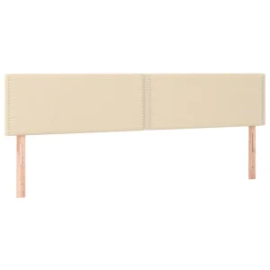 Boutique VidaXL Tête De Lit à LED Crème 160x5x78/88 Cm Tissu 11