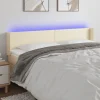 Retour gratuit en magasin. VidaXL Tête De Lit à LED Crème 163x16x78/88 Cm Similicuir 17