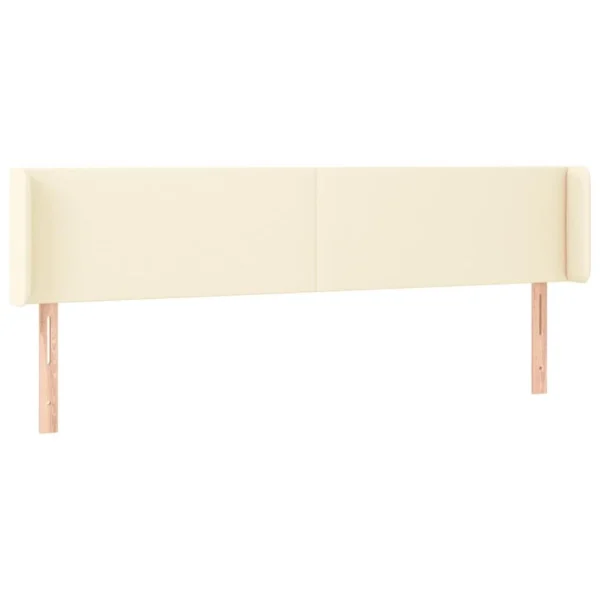 Retour gratuit en magasin. VidaXL Tête De Lit à LED Crème 163x16x78/88 Cm Similicuir 3