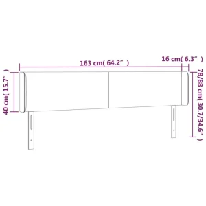 Retour gratuit en magasin. VidaXL Tête De Lit à LED Crème 163x16x78/88 Cm Similicuir 15