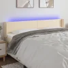 REMISE VidaXL Tête De Lit à LED Crème 163x16x78/88 Cm Tissu 16