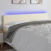 VidaXL Tête De Lit à LED Crème 200x5x78/88 Cm Similicuir en vente 17