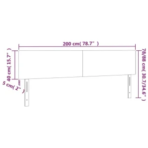 VidaXL Tête De Lit à LED Crème 200x5x78/88 Cm Similicuir en vente 15