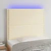 VidaXL Tête De Lit à LED Crème 80x5x118/128 Cm Similicuir site pas cher 17