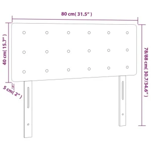 VidaXL Tête De Lit à LED Crème 80x5x78/88 Cm Tissu livraison la plus rapide 15
