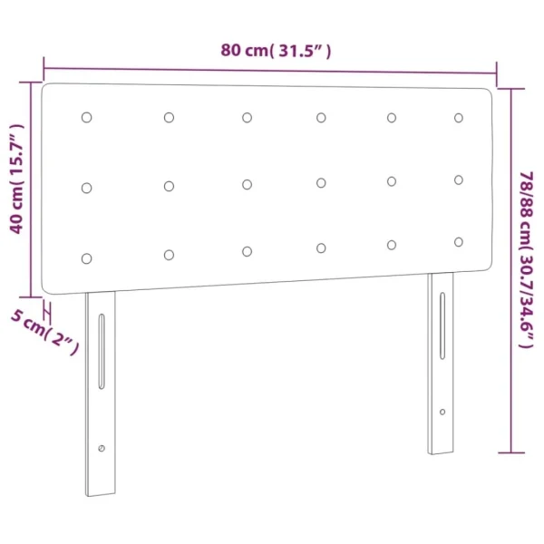 VidaXL Tête De Lit à LED Crème 80x5x78/88 Cm Tissu livraison la plus rapide 6
