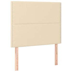 mode pas chere VidaXL Tête De Lit à LED Crème 90x5x118/128 Cm Tissu 11