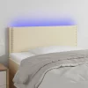 site officiel VidaXL Tête De Lit à LED Crème 90x5x78/88 Cm Similicuir 17