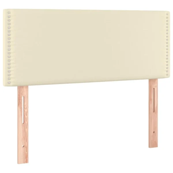 site officiel VidaXL Tête De Lit à LED Crème 90x5x78/88 Cm Similicuir 4