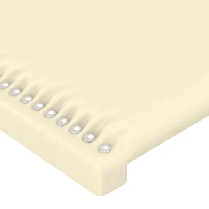 site officiel VidaXL Tête De Lit à LED Crème 90x5x78/88 Cm Similicuir 13