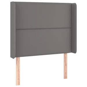 beauté VidaXL Tête De Lit à LED Gris 103x16x118/128 Cm Similicuir 9