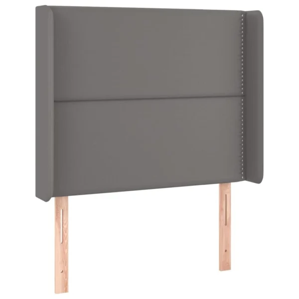 beauté VidaXL Tête De Lit à LED Gris 103x16x118/128 Cm Similicuir 3