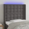 VidaXL Tête De Lit à LED Gris 103x16x118/128 Cm Similicuir prix de gros 19