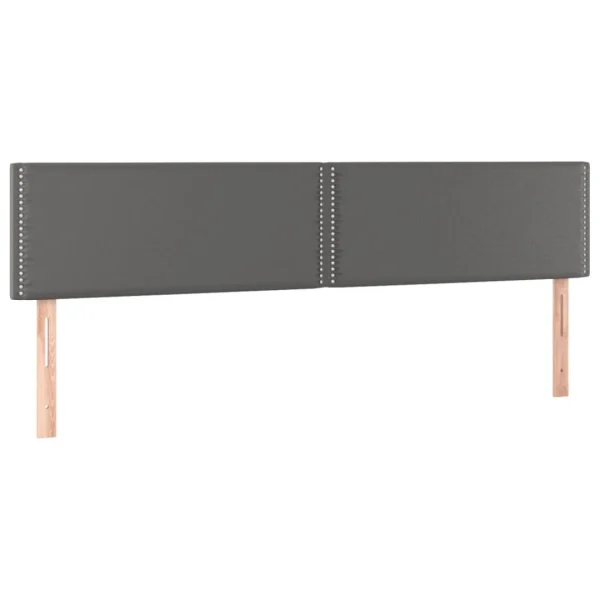 VidaXL Tête De Lit à LED Gris 160x5x78/88 Cm Similicuir soldes officiel 4