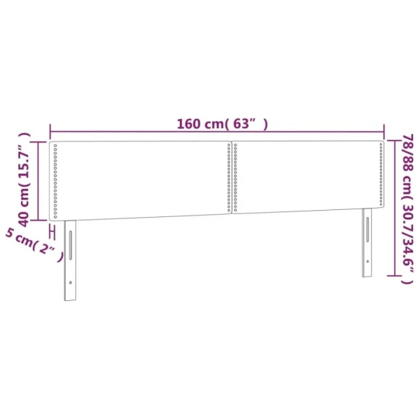 VidaXL Tête De Lit à LED Gris 160x5x78/88 Cm Similicuir soldes officiel 6