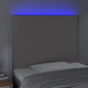 Achat VidaXL Tête De Lit à LED Gris 80x5x118/128 Cm Similicuir 9