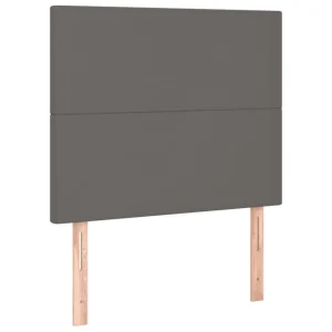 Achat VidaXL Tête De Lit à LED Gris 80x5x118/128 Cm Similicuir 11
