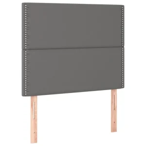VidaXL Tête De Lit à LED Gris 90x5x118/128 Cm Similicuir Nouvelle Collection 11