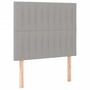 VidaXL Tête De Lit à LED Gris Clair 100x5x118/128 Cm Tissu boutique en ligne 11