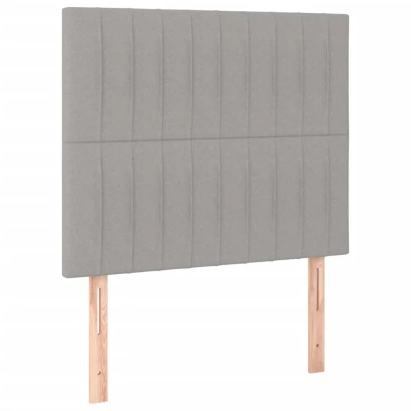 VidaXL Tête De Lit à LED Gris Clair 100x5x118/128 Cm Tissu boutique en ligne 4