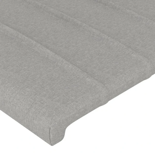 VidaXL Tête De Lit à LED Gris Clair 100x5x118/128 Cm Tissu boutique en ligne 5