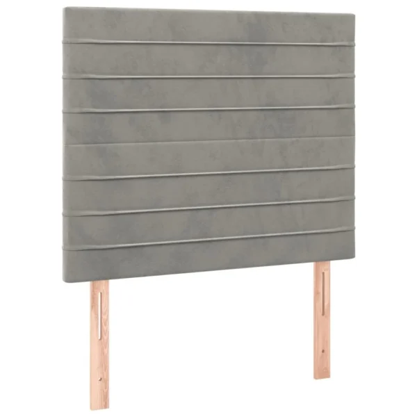 Promotio de vente VidaXL Tête De Lit à LED Gris Clair 100x5x118/128 Cm Velours 4