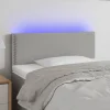 VidaXL Tête De Lit à LED Gris Clair 100x5x78/88 Cm Tissu prix abordable 17