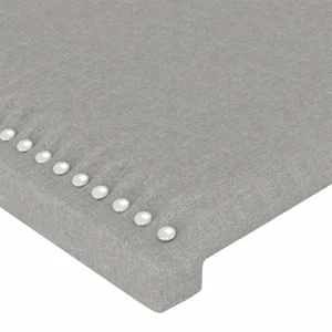 VidaXL Tête De Lit à LED Gris Clair 100x5x78/88 Cm Tissu prix abordable 13