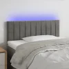 pas cher VidaXL Tête De Lit à LED Gris Clair 100x5x78/88 Cm Velours 17