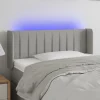 soldes VidaXL Tête De Lit à LED Gris Clair 103x16x78/88 Cm Tissu 19