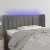 VidaXL Tête De Lit à LED Gris Clair 103x16x78/88 Cm Velours vente pas cher 17