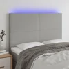 VidaXL Tête De Lit à LED Gris Clair 144x5x118/128 Cm Tissu Meilleur Service 17