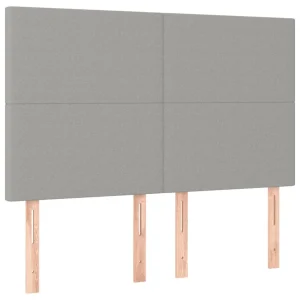 VidaXL Tête De Lit à LED Gris Clair 144x5x118/128 Cm Tissu Meilleur Service 11