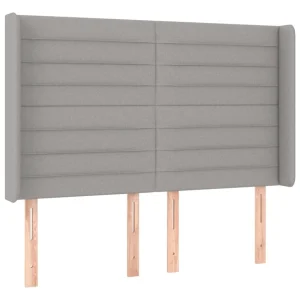 prix pas cher VidaXL Tête De Lit à LED Gris Clair 147x16x118/128 Cm Tissu 9