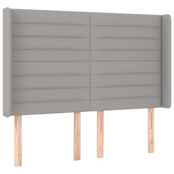 prix pas cher VidaXL Tête De Lit à LED Gris Clair 147x16x118/128 Cm Tissu 3