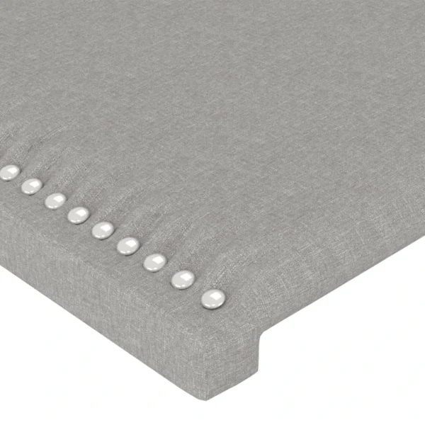 Meilleur Prix Garanti VidaXL Tête De Lit à LED Gris Clair 147x16x118/128 Cm Tissu 5