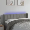 Boutique VidaXL Tête De Lit à LED Gris Clair 147x16x78/88 Cm Velours 19